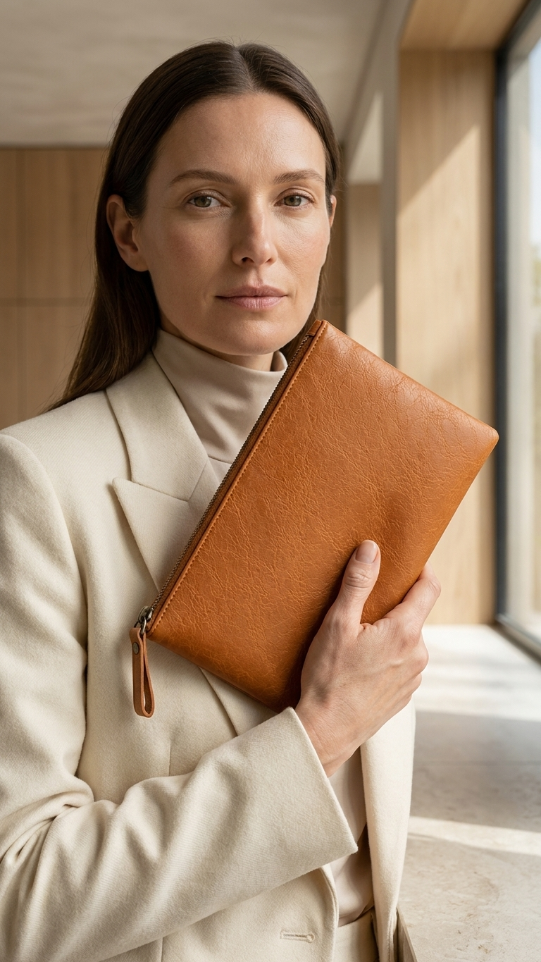 Ethen and Clay pouch open, showing the wipe-clean interior lining