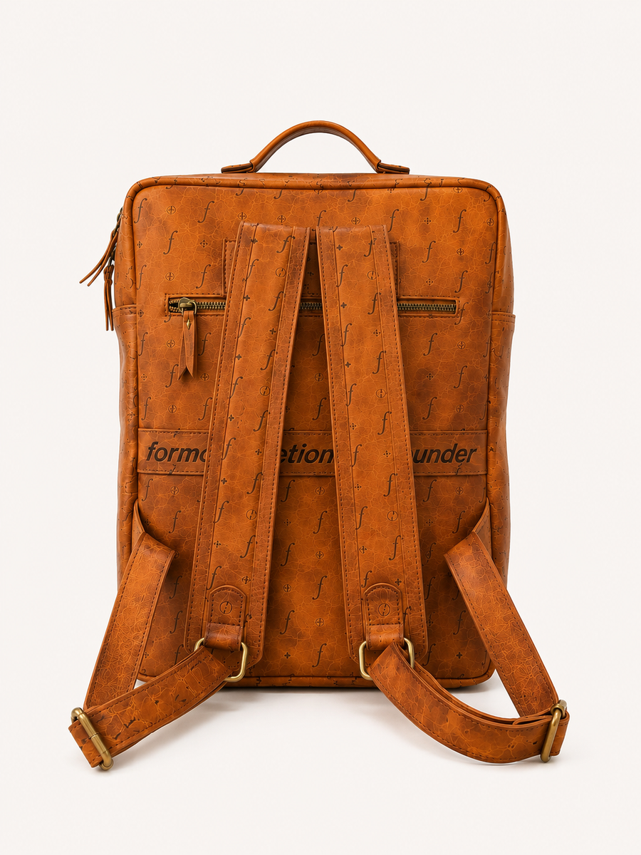 Frounder Atlas Backpack back view showing padded straps and panel