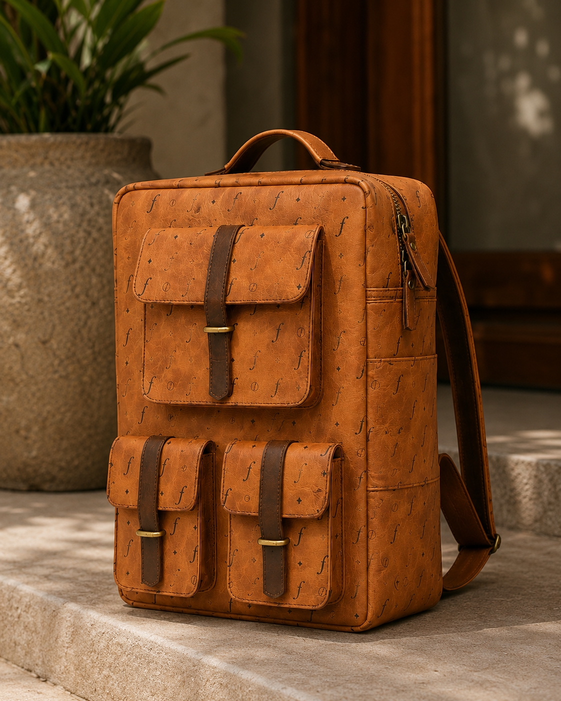 Atlas Full Grain Leather Laptop Backpack