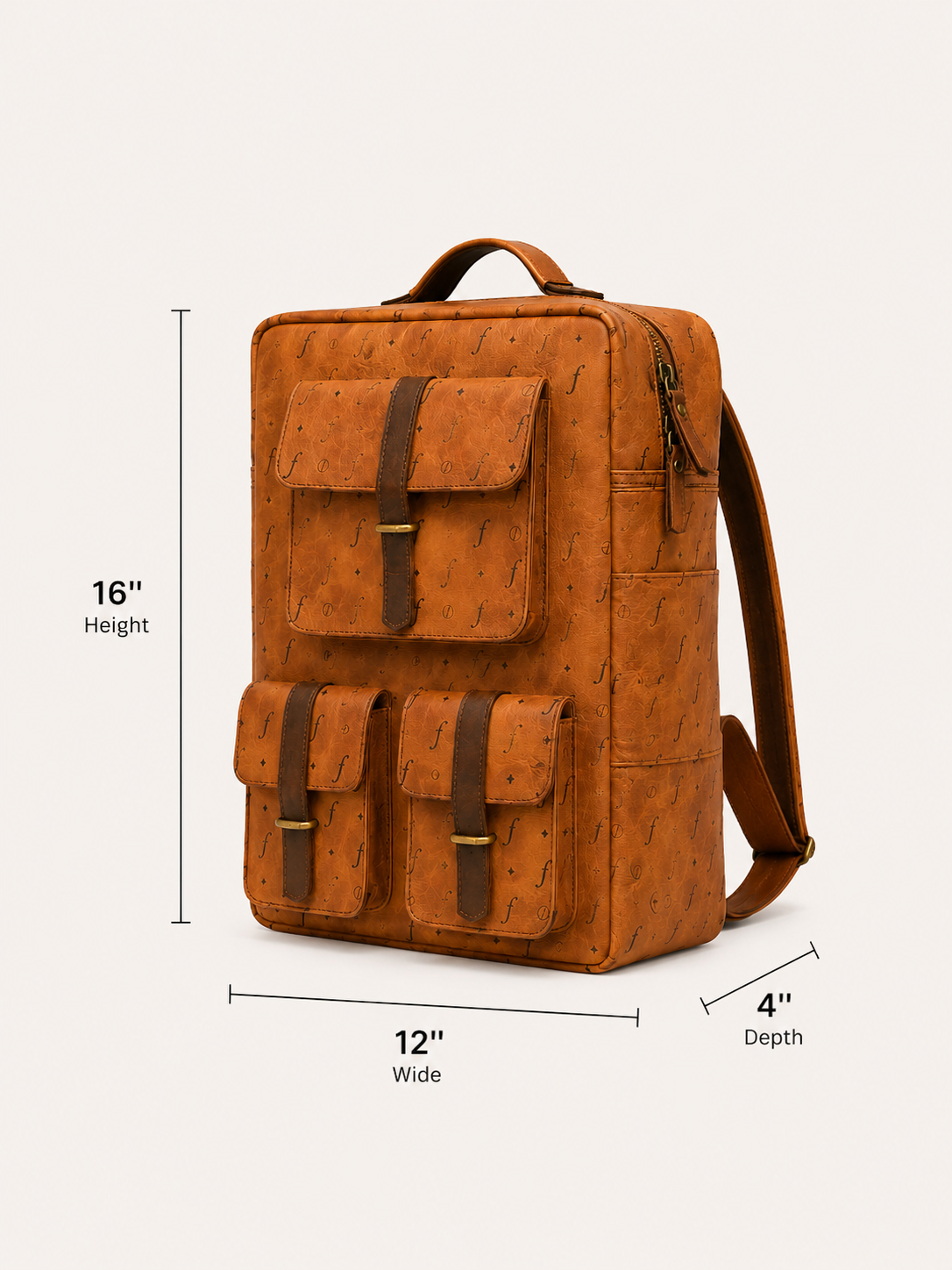 Frounder Atlas Backpack dimensions 16 by 12 inches