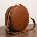 Frounder Jiha leather snare drum bag with brass hardware