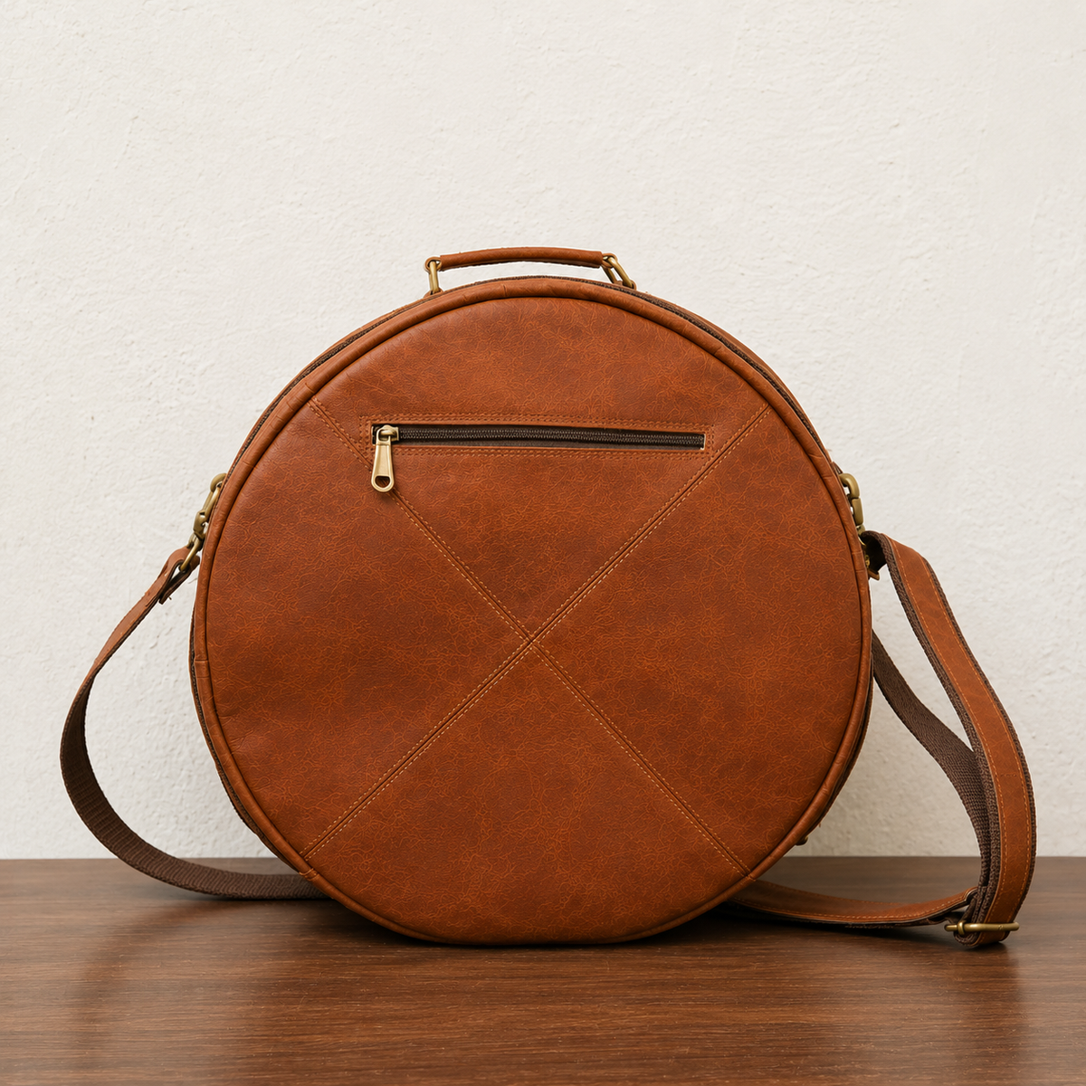 Frounder Jiha leather snare drum bag with shoulder strap