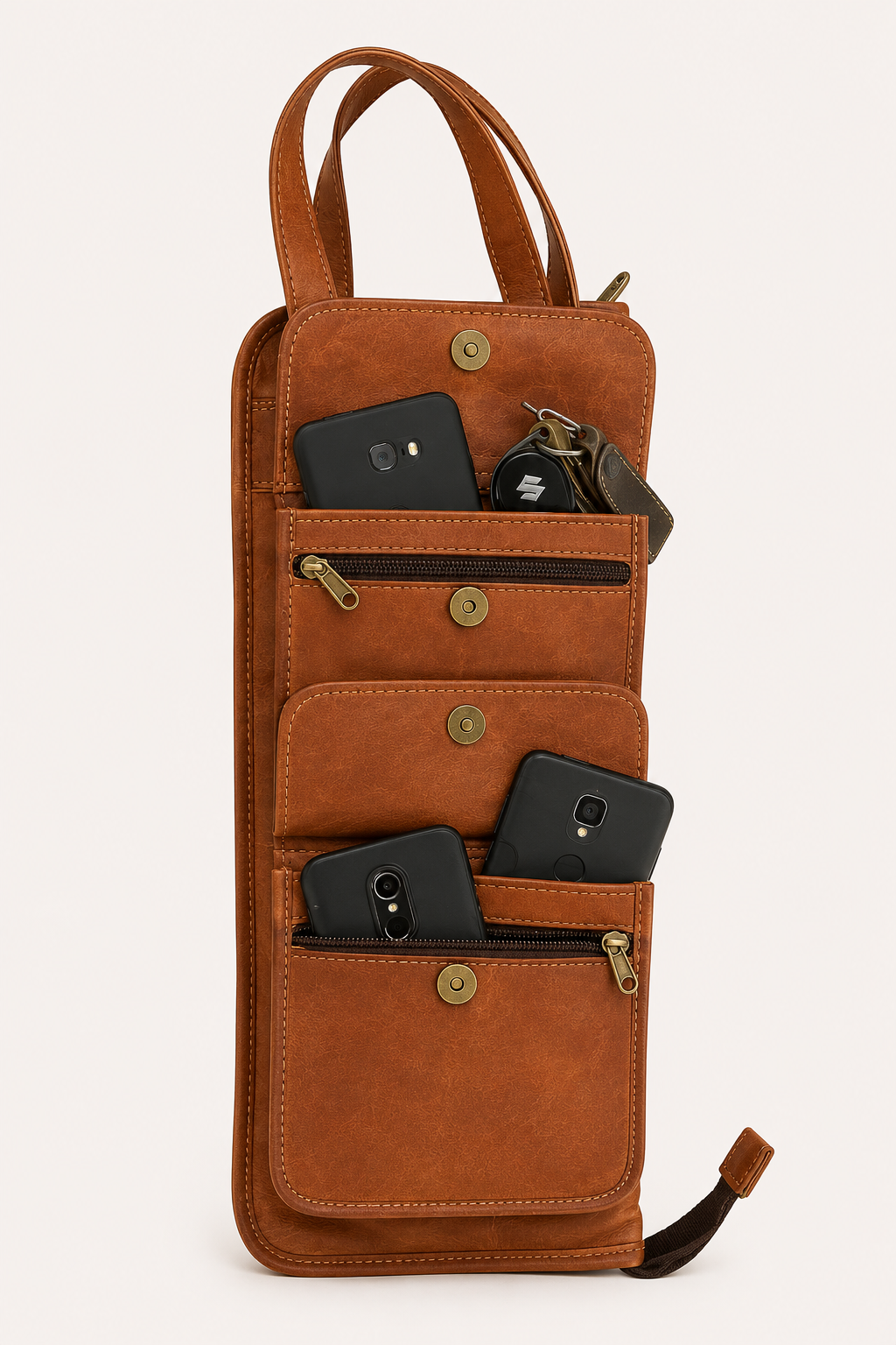 Frounder Jou leather drumstick bag open view