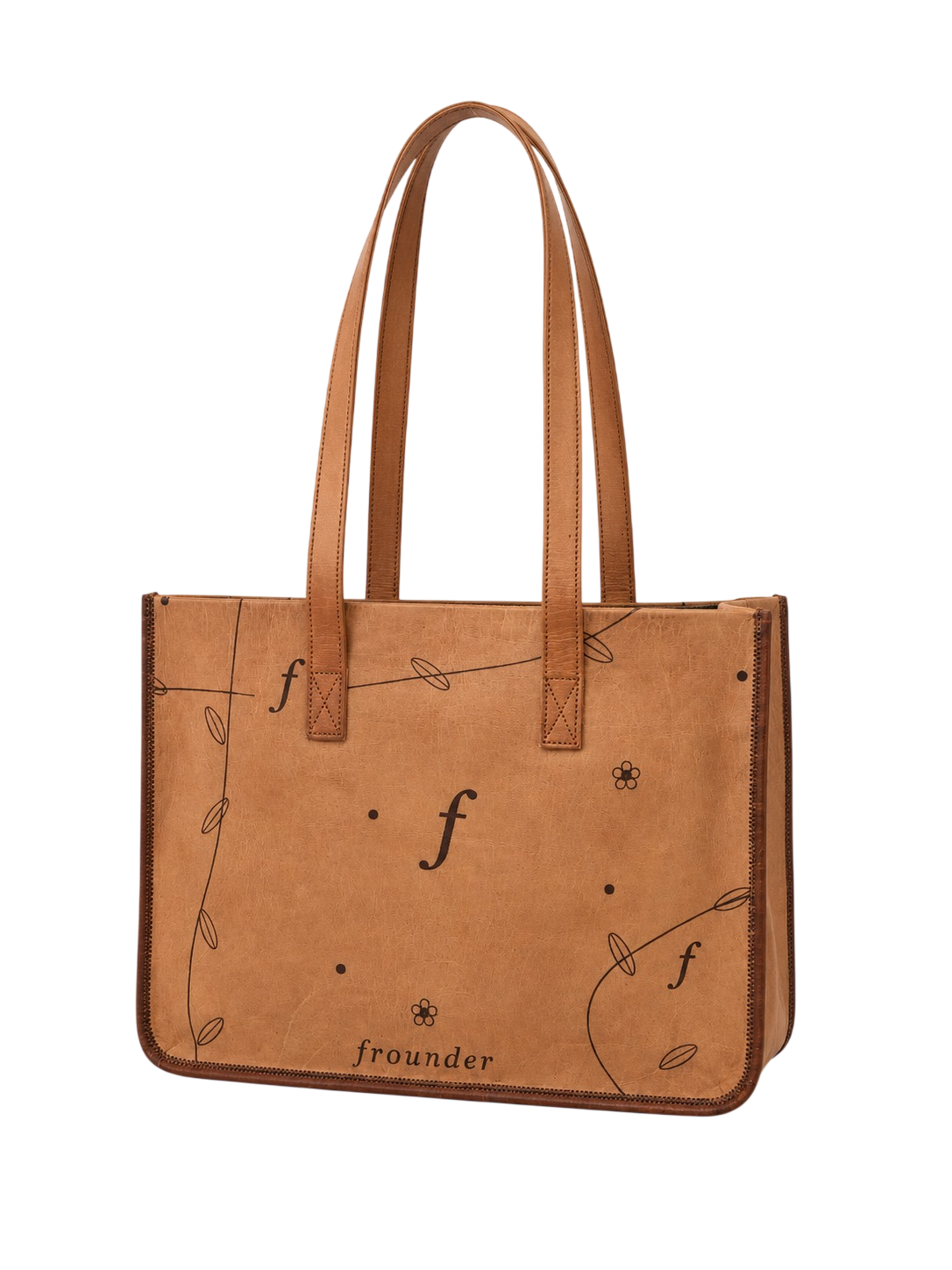 Nova tote in tan full-grain leather