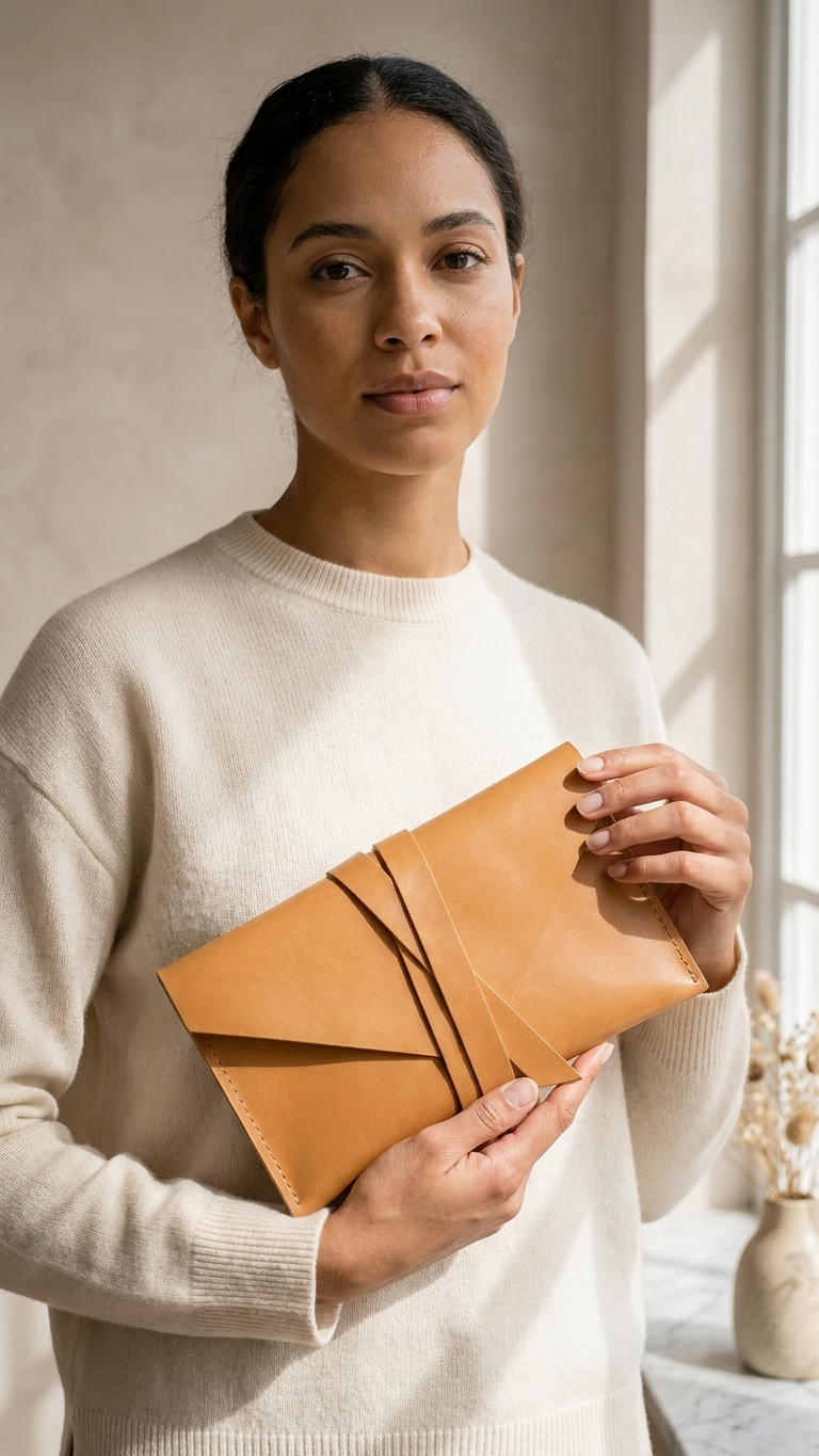 Paradise slim leather toiletry pouch by Frounder