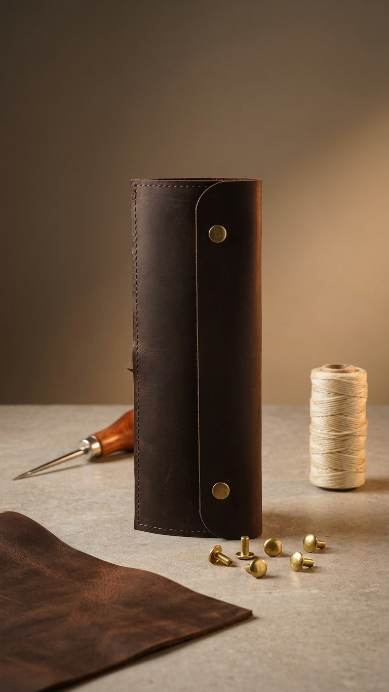 Frounder Winson leather tool bag worn on a work belt